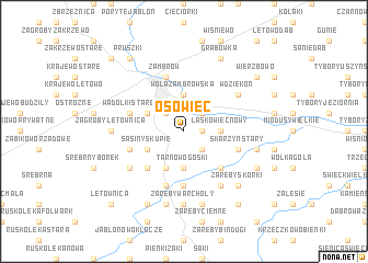 map of Osowiec