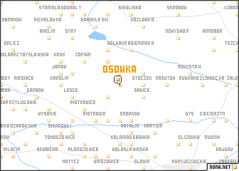 map of Osówka