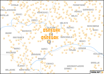 map of Osredak