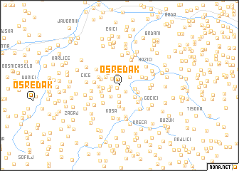 map of Osredak