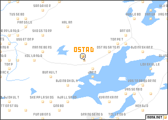 map of Östad