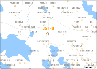 map of Östad