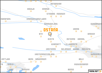 map of Östanå