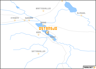 map of Östansjö