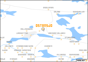 map of Östansjö