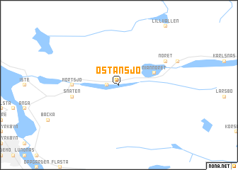 map of Östansjö