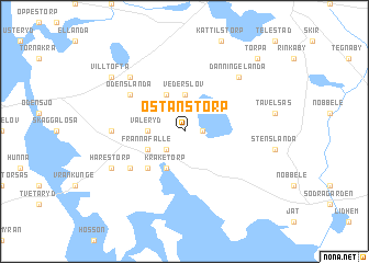 map of Östanstorp