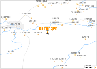 map of Ostapova