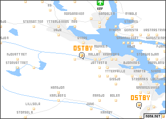 map of Östby