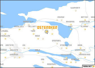 map of Österåker