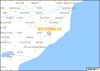 map of Østerballe