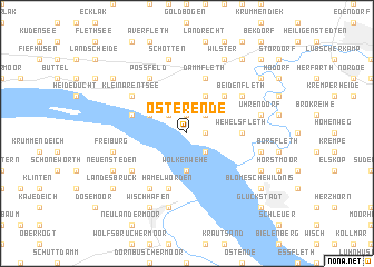 map of Osterende