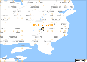 map of Østergårde
