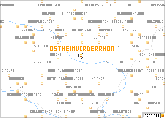 map of Ostheim vor der Rhön