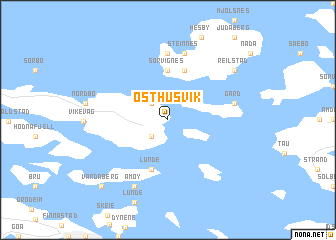 map of Østhusvik