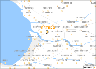 map of Östorp