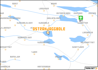 map of Östra Hjåggböle