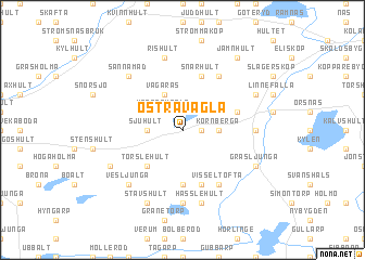 map of Östra Vägla