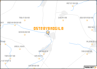 map of Ostraya-Mogila