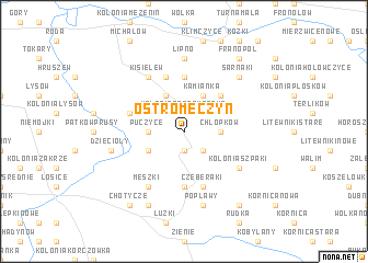 map of Ostromęczyn