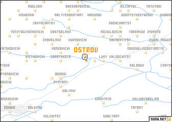 map of Ostrov