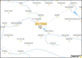 map of Ostrov