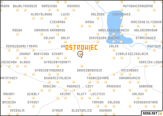 map of Ostrowiec