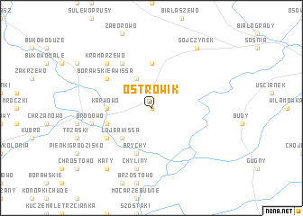 map of Ostrowik