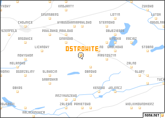 map of Ostrowite