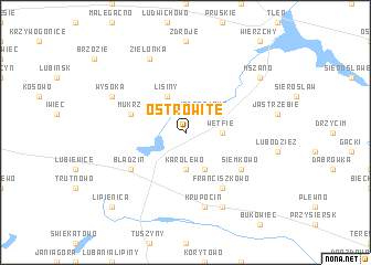 map of Ostrowite