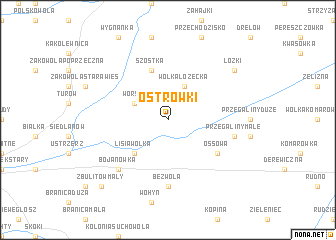 map of Ostrówki