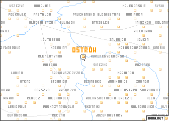 map of Ostrów