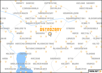 map of Ostrożany
