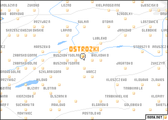 map of Ostróżki