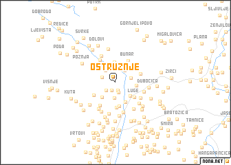 map of Ostružnje