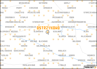 map of Ostrzykowo