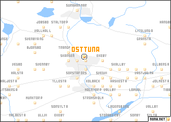 map of Östtuna