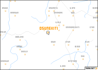 map of Osun Ekiti