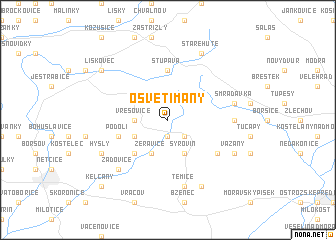 map of Osvětimany