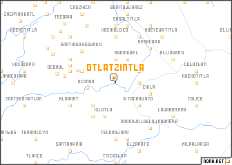 map of Otlatzintla