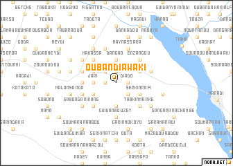 map of Oubandiawaki