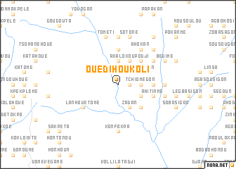 map of Ouédihoukoli