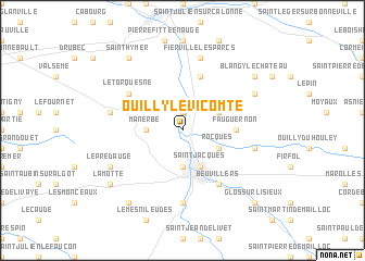 map of Ouilly-le-Vicomte