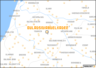 map of Oulad Sidi Abd el Kader