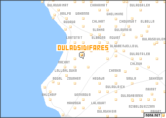 map of Oulad Sidi Fares