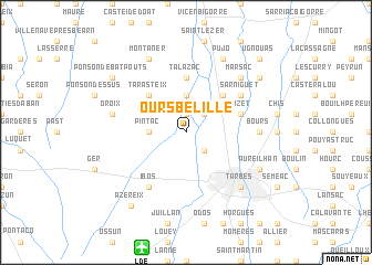map of Oursbelille