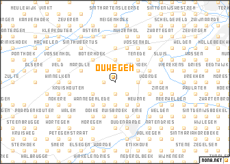 map of Ouwegem