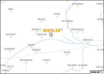 map of Övenler