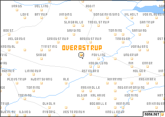 map of Over Åstrup