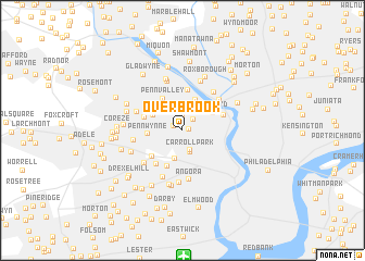 map of Overbrook